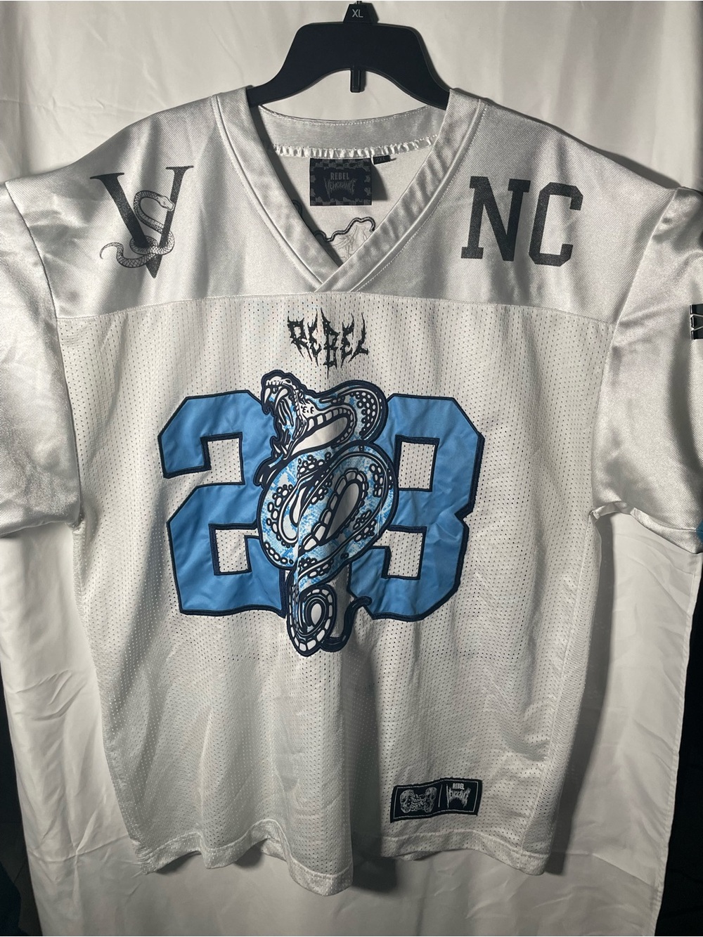 Rebel Vengeance Jersey with Light‎ Blue Snake Streetwear